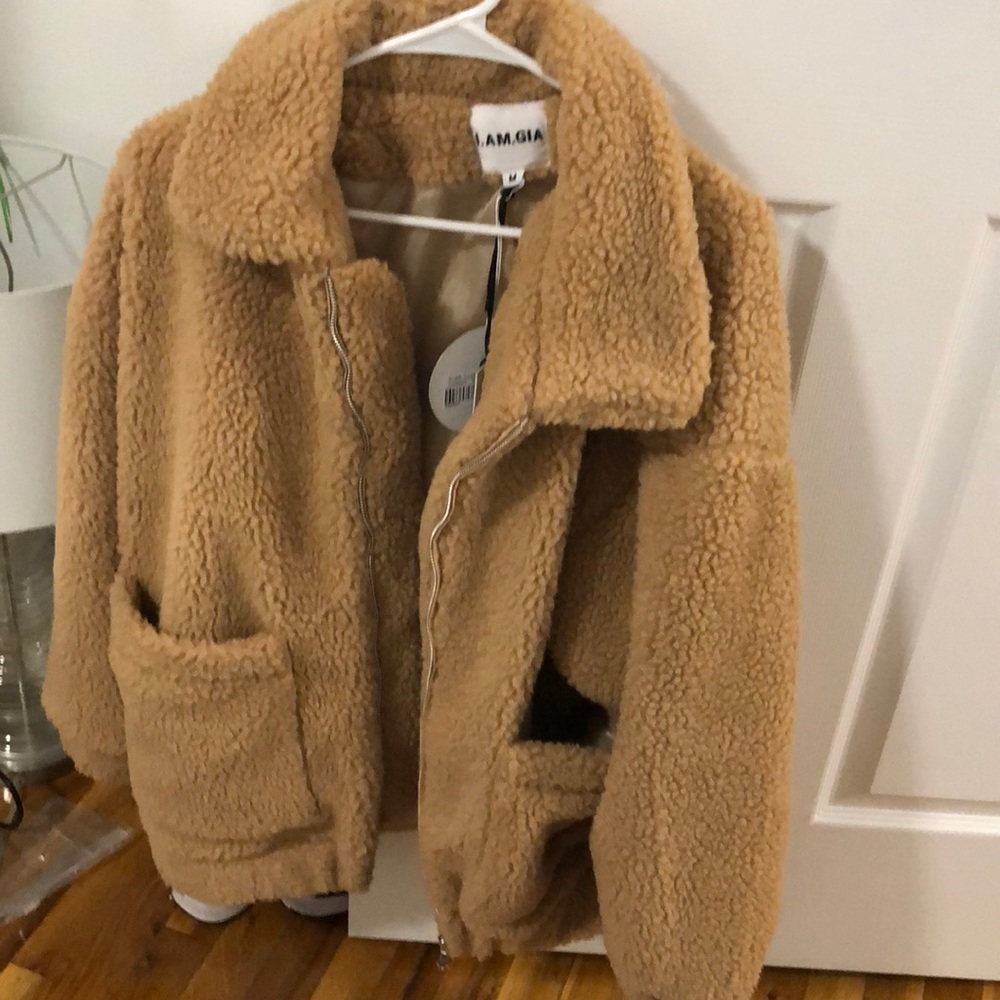 I. AM. GIA TEDDY BEAR COAT NWT